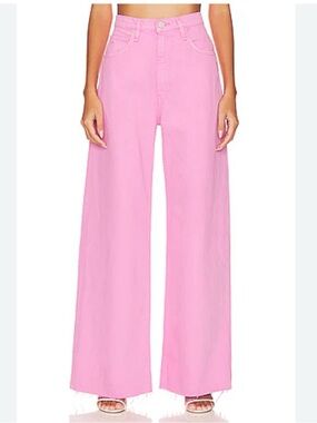 Hudson Jeans High-Rise Wide Leg Pink Denim